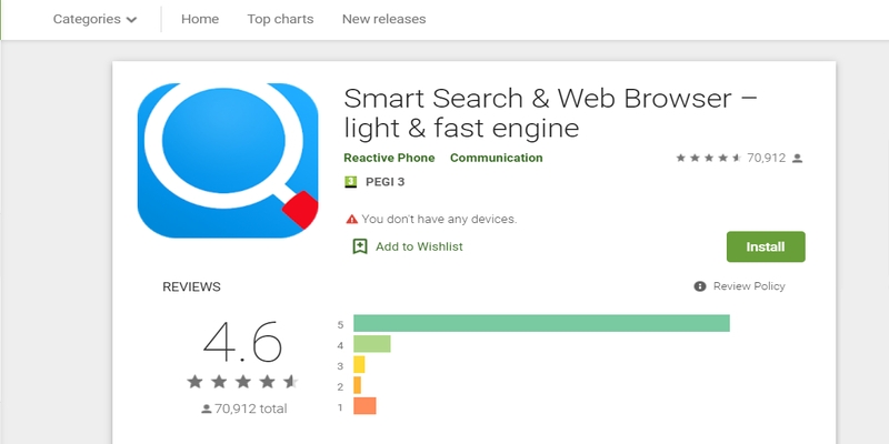 Il successo di Smart Search & Web Browser- light & fast engine