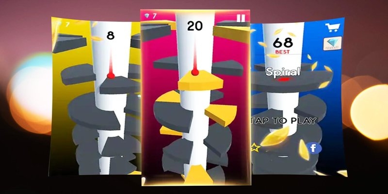 Giochi rompicapo come Helix Jump