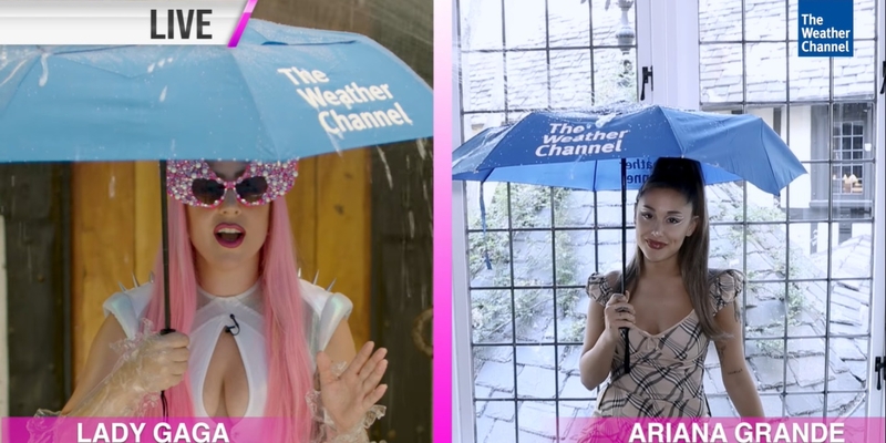 The Weather Channel sta promuovendo il nuovo singolo di Lady Gaga ¨Rain On Me¨